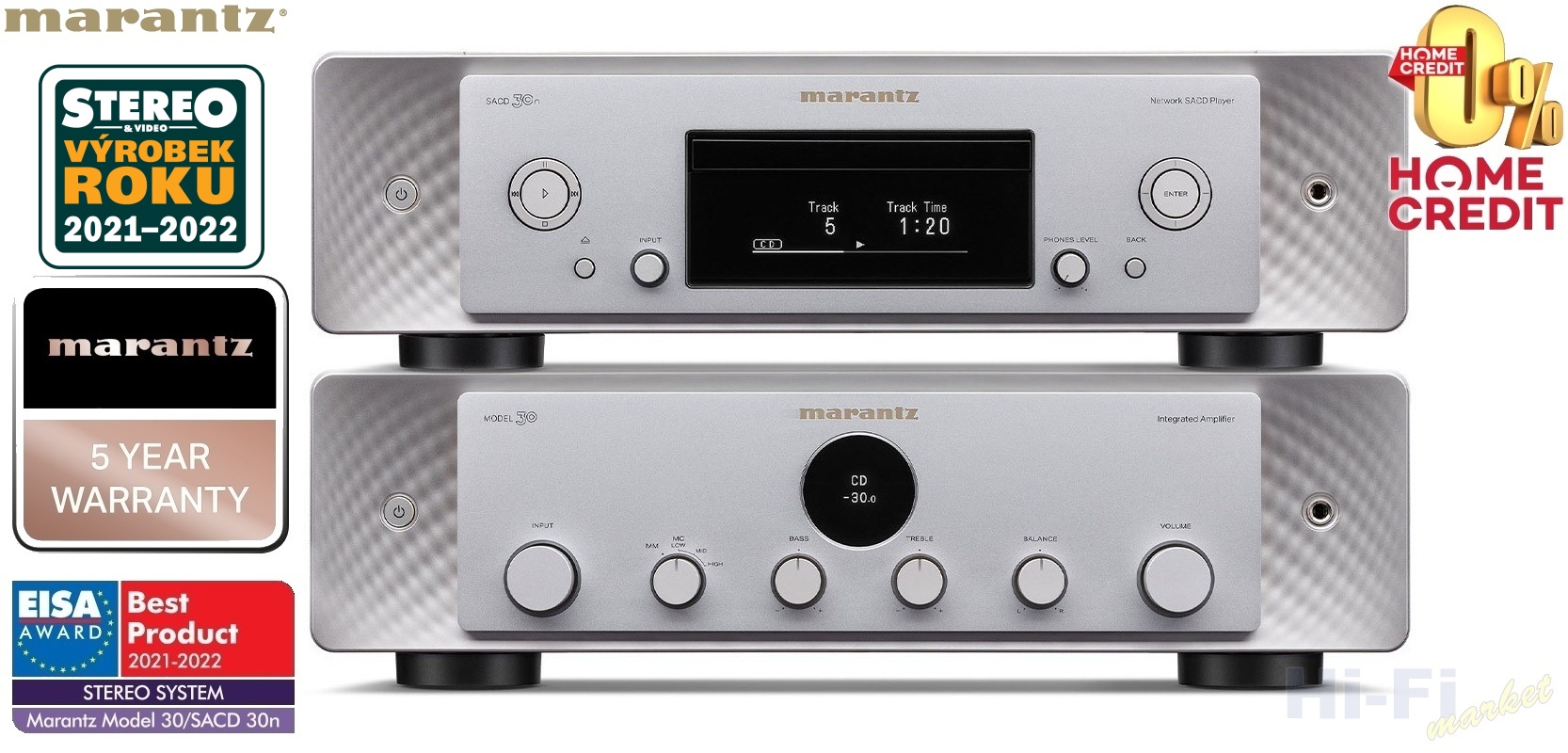 MARANTZ Model 30 Stereo set silver-gold