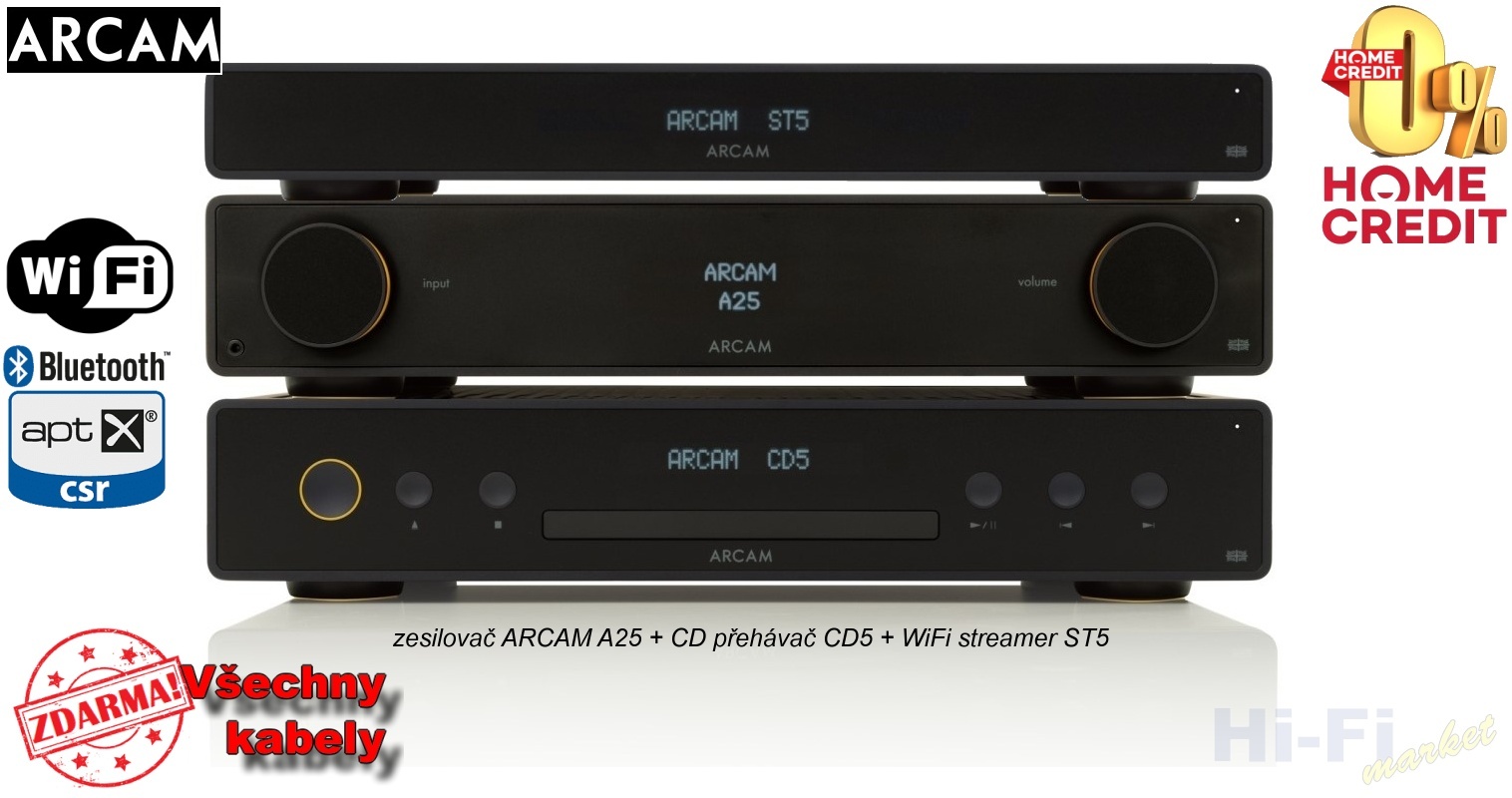 ARCAM A25 Stereo WiFi (+ všechny kabely ZDARMA)