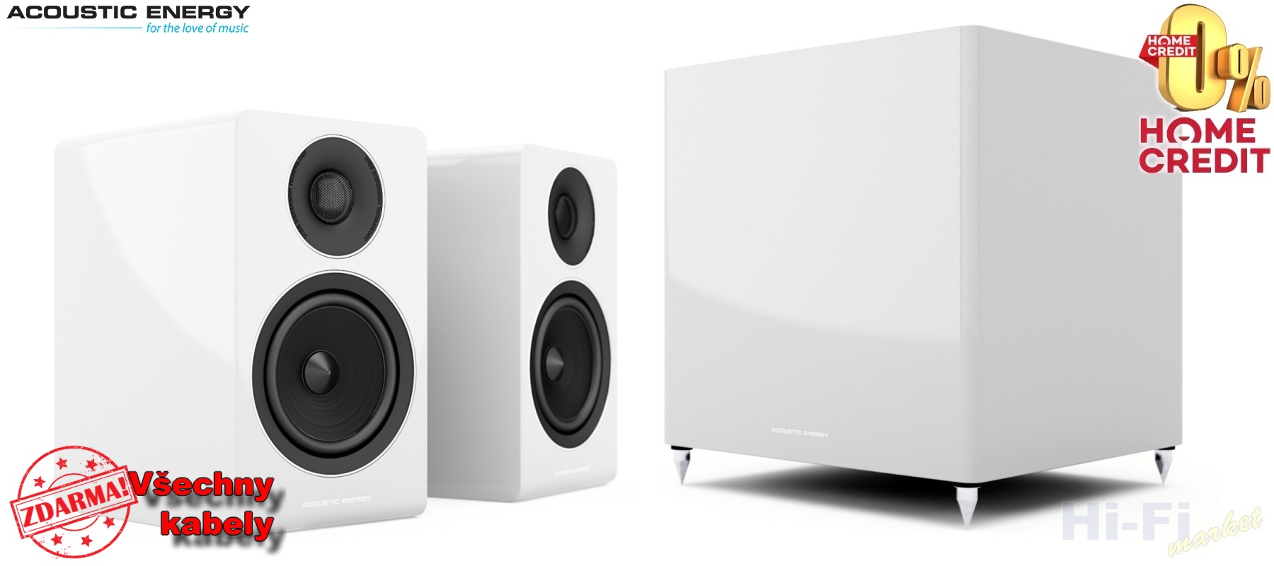 ACOUSTIC ENERGY AE300 set 2.1 bílá