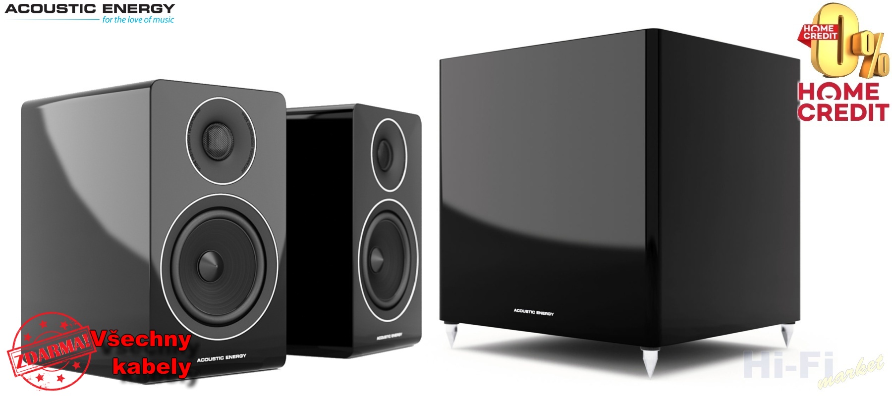 ACOUSTIC ENERGY AE300 set 2.1 černá
