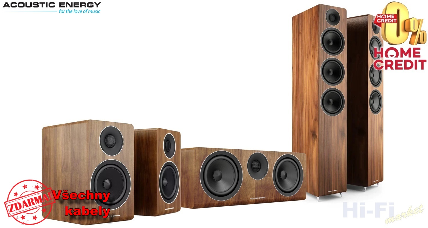 ACOUSTIC ENERGY AE320 set 5.0 ořech