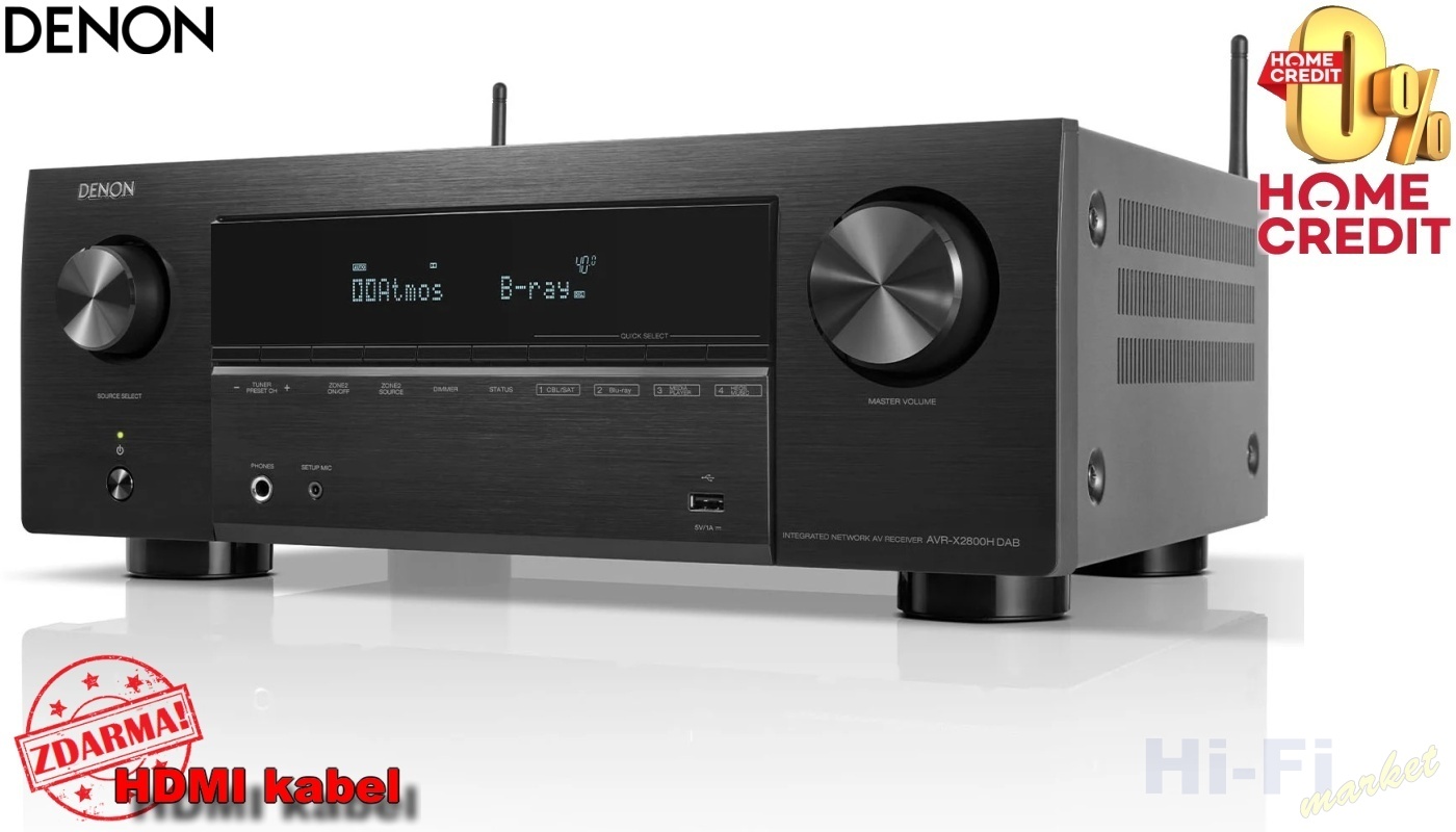 DENON AVR-X2800H DAB ( + HDMI kabel ZDARMA)