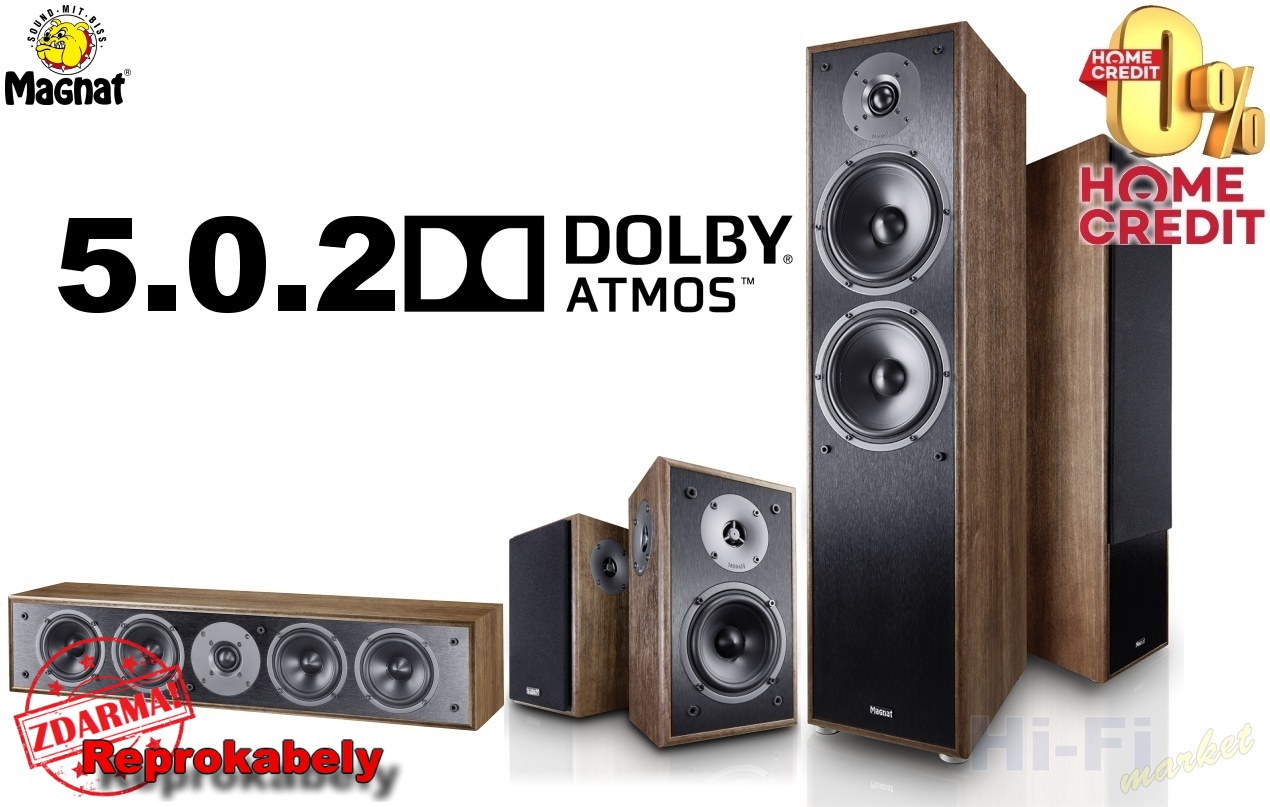MAGNAT Monitor S80 set 5.0.2 Dolby Atmos ořech