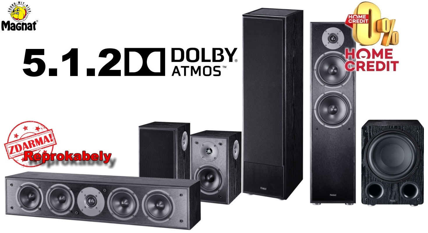 MAGNAT Monitor S80 set 5.1.2 Dolby Atmos černá