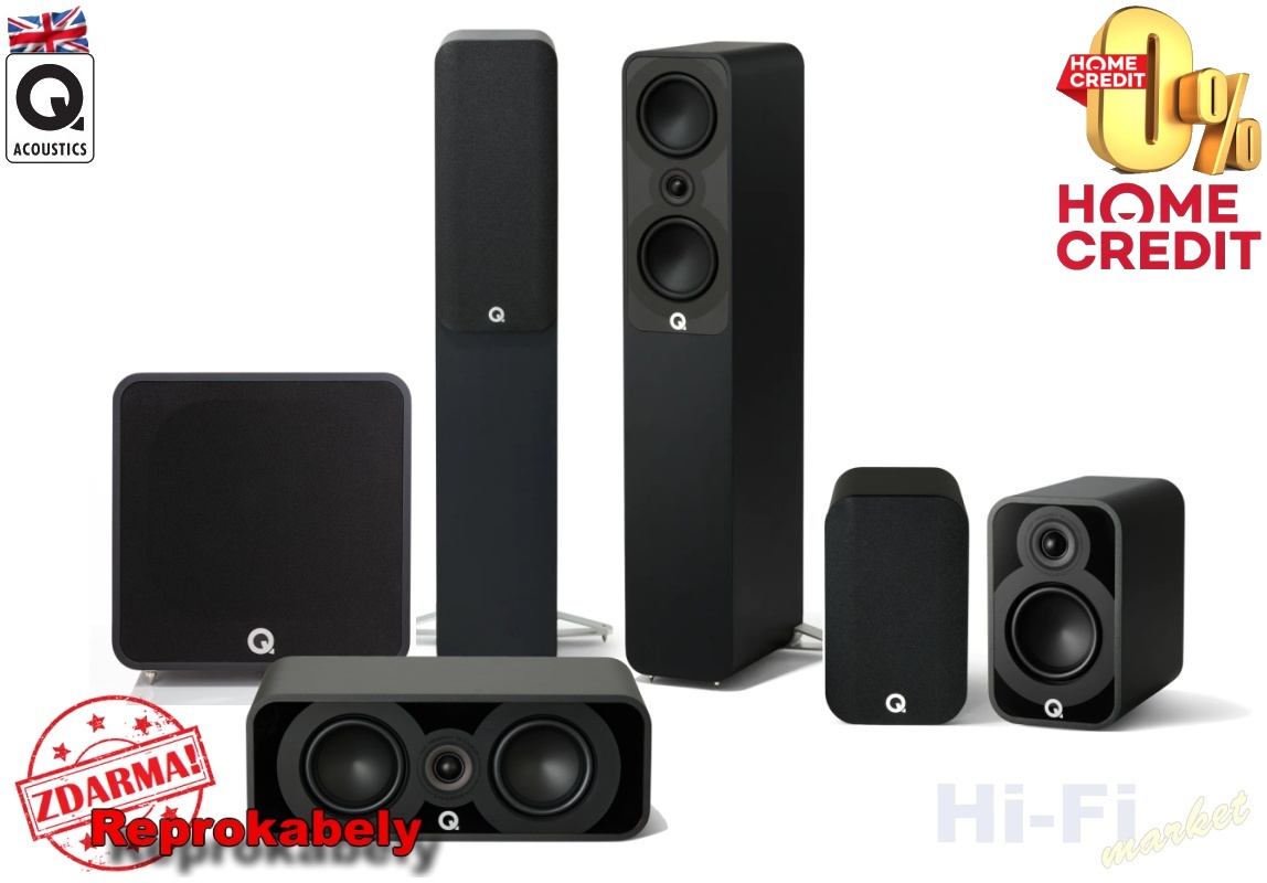 Q ACOUSTICS 5040 set 5.1 černá ( + reprokabely ZDARMA)