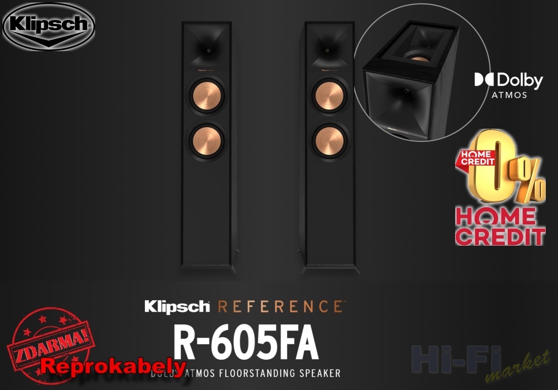 KLIPSCH Reference R-605FA Dolby Atmos ( + reprokabely ZDARMA)