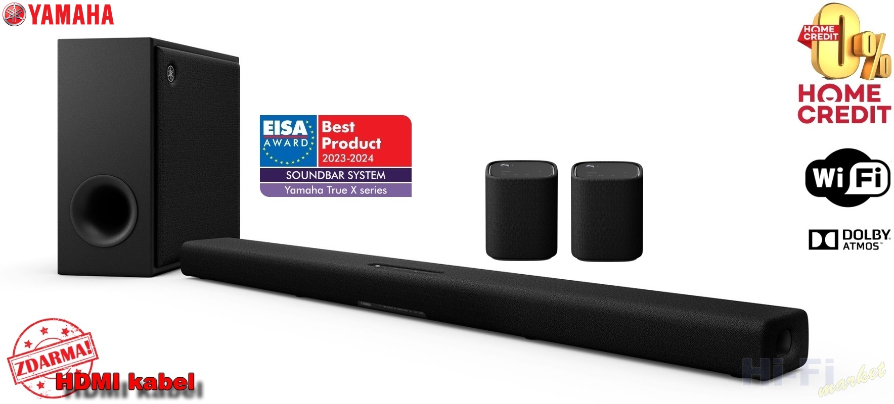YAMAHA True X Bar 50A Surr černá