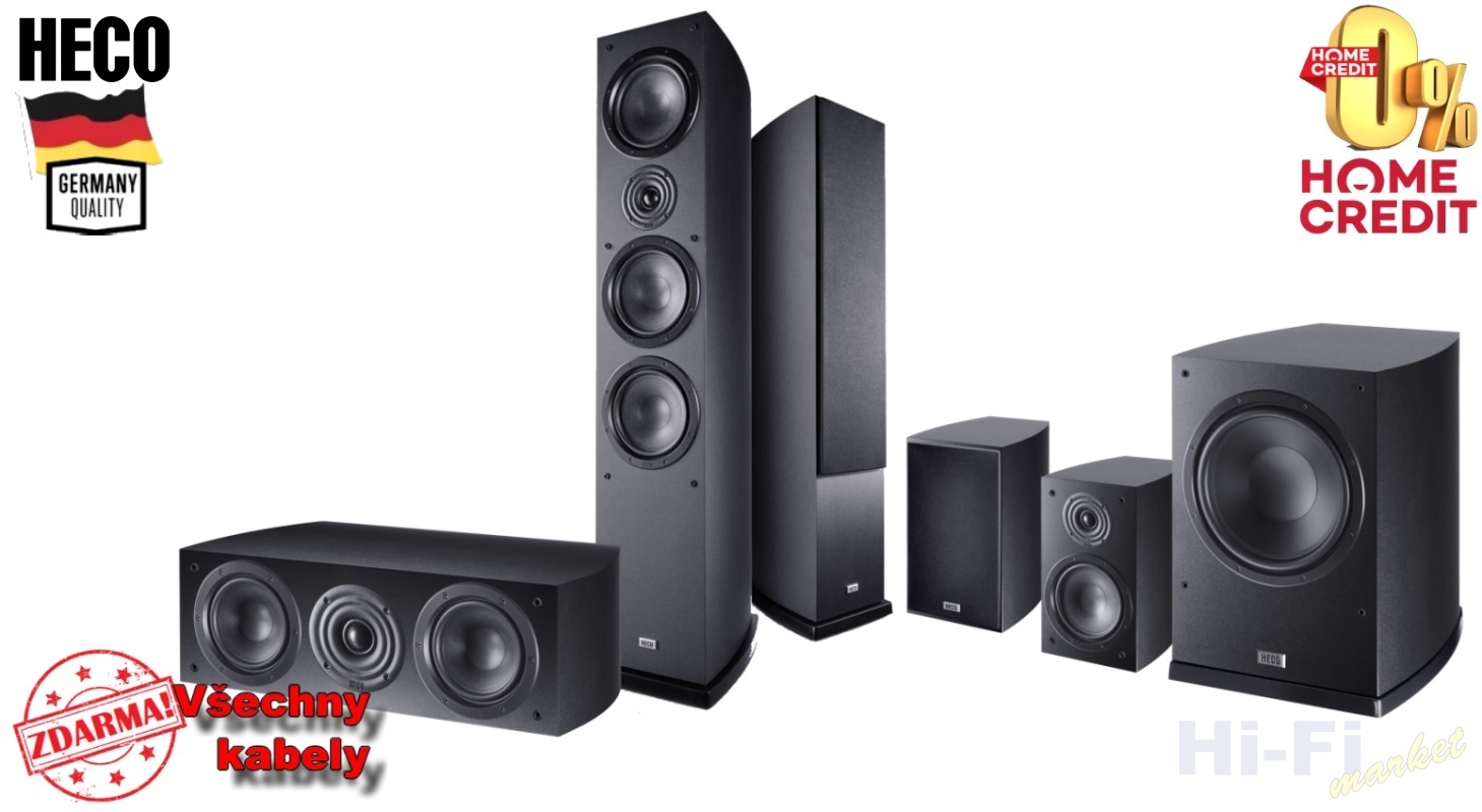 HECO Victa Elite 702 set 5.1 černá